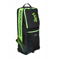 2025 KOOKABURRA CRICKET BAG WD6000 WHEELIE DUFFLE BLACK/NEON