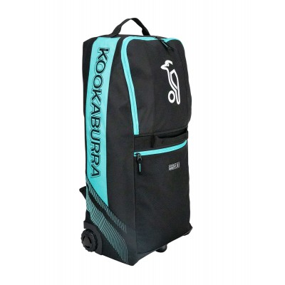 2025 KOOKABURRA CRICKET BAG WD6000 WHEELIE DUFFLE BLACK/TEAL