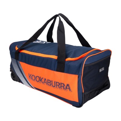 2026 KOOKABURRA CRICKET BAG 9500 WHEELIE NAVY/ORANGE