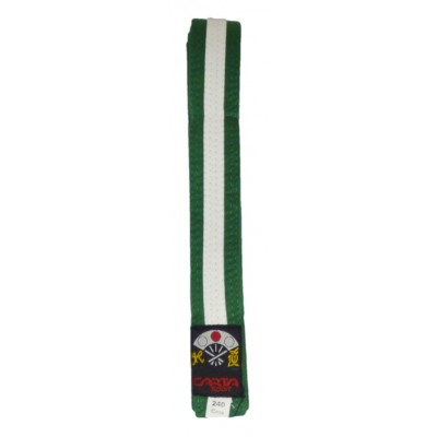 KARATE BELT(2 COLOUR) JUNIOR - GREEN/WHITE