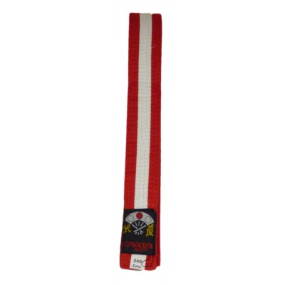 KARATE BELT(2 COLOUR) JUNIOR - RED/WHITE