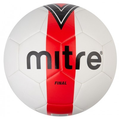 MITRE FINAL FOOTBALL WHITE / RED / BLACK SIZE 5