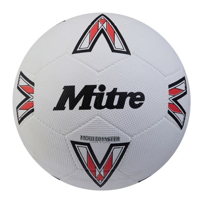 MITRE SUPER DIMPLE FOOTBALL WHITE / BLK / RED