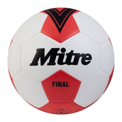 MITRE FINAL FOOTBALL WHITE / RED - SIZE 5