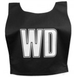 LETTERED NETBALL BIBS MEDIUM BLACK/WHITE