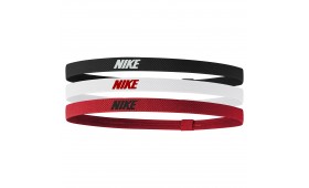 2024 NIKE HEADBANDS ELASTIC 2.0 3PK BLACK/WHITE/U.RED