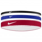 NIKE FLEX CLASSIC MIXED WIDTH HAIRBAND 3PK ROYAL/RED