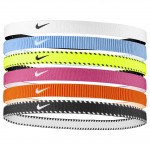 NIKE Y FLEX CLASSIC HAIRBAND 6PK VOLT/PINK/WHITE