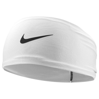 NIKE HEADBAND DRI-FIT FURY CLASSIC WIDE WHITE