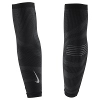 NIKE ZONED KNIT ARM SLEEVES BLACK/SILVER
