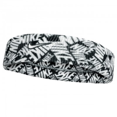 NIKE HEADBAND DRI-FIT SWOOSH CLASSIC PRINTED BLACK/WHITE