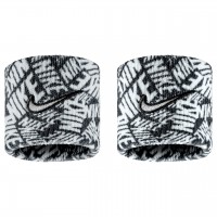NIKE WRISTBAND DRI-FIT SWOOSH CLASSIC PRINTED BLACK/WHITE