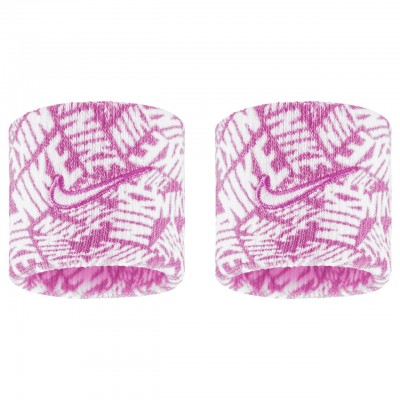 NIKE WRISTBAND DRI-FIT SWOOSH CLASSIC PRINTED PINK/WHITE NIKE WRISTBAND DRI-FIT SWOOSH CLASSIC PRINTED PINK/WHITE