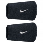 NIKE WRISTBAND CLASSIC DOUBLEWIDE SWOOSH BLACK/WHITE