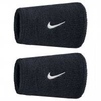 NIKE WRISTBAND CLASSIC DOUBLEWIDE SWOOSH BLACK/WHITE