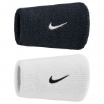 NIKE WRISTBAND CLASSIC DOUBLEWIDE SWOOSH BLACK/WHITE/BLACK