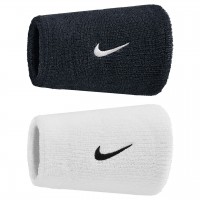 NIKE WRISTBAND CLASSIC DOUBLEWIDE SWOOSH BLACK/WHITE/BLACK