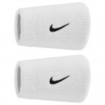 NIKE WRISTBAND CLASSIC DOUBLEWIDE SWOOSH WHITE/BLACK NIKE WRISTBAND CLASSIC DOUBLEWIDE SWOOSH WHITE/BLACK