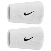 NIKE WRISTBAND CLASSIC DOUBLEWIDE SWOOSH WHITE/BLACK