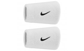 NIKE WRISTBAND CLASSIC DOUBLEWIDE SWOOSH WHITE/BLACK