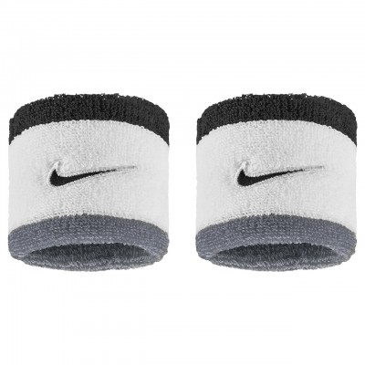 NIKE WRISTBAND CLASSIC SWOOSH WHITE/GREY/BLACK NIKE WRISTBAND CLASSIC SWOOSH WHITE/GREY/BLACK