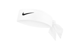 NIKE HEADBAND DRI-FIT FURY CLASSIC ADJUSTABLE WHITE