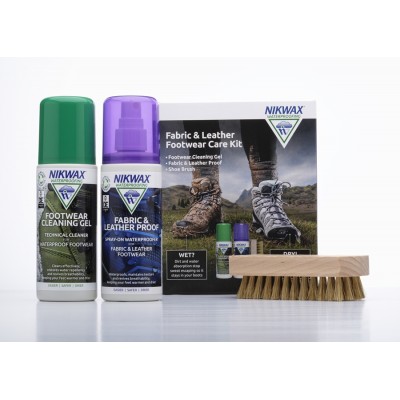NIKWAX FABRIC AND LEATHER FOOTWEAR CARE KIT