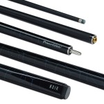 POWERGLIDE SNOOKER CUE F/GLASS NOIR  2 PIECE 10MM 18oz