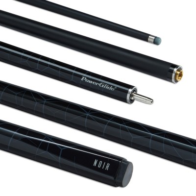 POWERGLIDE SNOOKER CUE F/GLASS NOIR  2 PIECE 10MM 18oz
