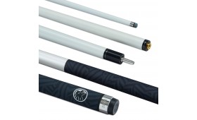 POWERGLIDE CARBON POOL CUE QUANTA WHITE 2 PIECE 10MM