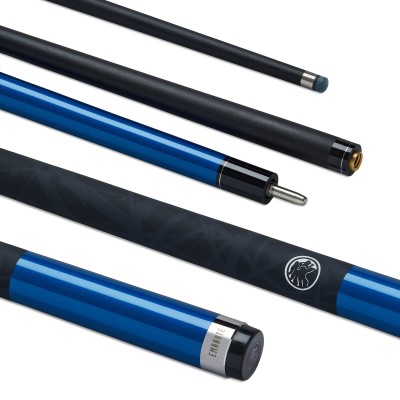 POWERGLIDE CARBON POOL CUE EMANATE BLUE  2 PIECE 10MM