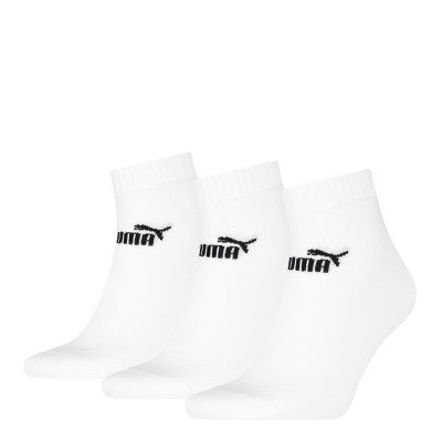 PUMA QUARTER 3 PAIR PACK SOCKS WHITE