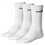 PUMA CREW 3 PR PACK SOCKS WHITE