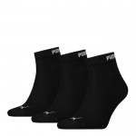 PUMA QUARTER 3PR PACK SOCKS BLACK