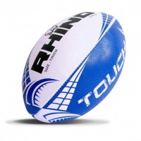 RHINO TOUCH RUGBY BALL WHITE/BLUE SIZE 4