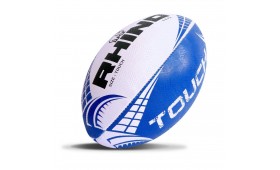 RHINO TOUCH RUGBY BALL WHITE/BLUE SIZE 4