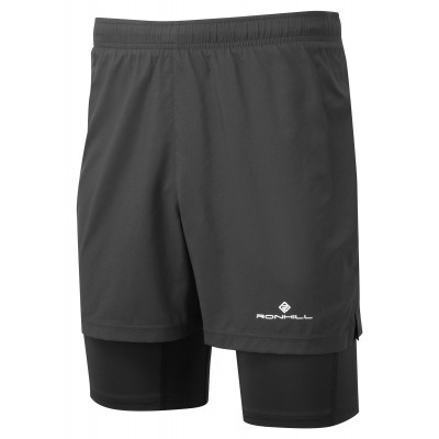 RONHILL MENS CORE 5in TWIN SHORT BLACK