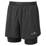 RONHILL MENS TECH 5in TWIN SHORT BLACK