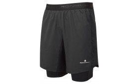 RONHILL MENS TECH 7in TWIN SHORT- BLACK