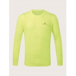 RONHILL MENS CORE LONG SLEEVE TEE- FLUO YELLOW