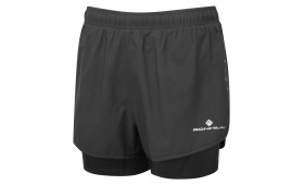 RONHILL WOMENS CORE TWIN SHORT BLACK