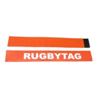 RUGBY TAG BELT RED (2 TAGS + 1 VELCRO BELT)