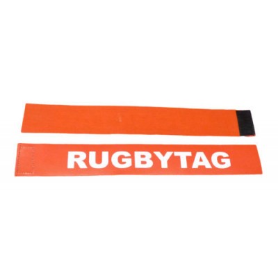RUGBY TAG BELT RED (2 TAGS + 1 VELCRO BELT)