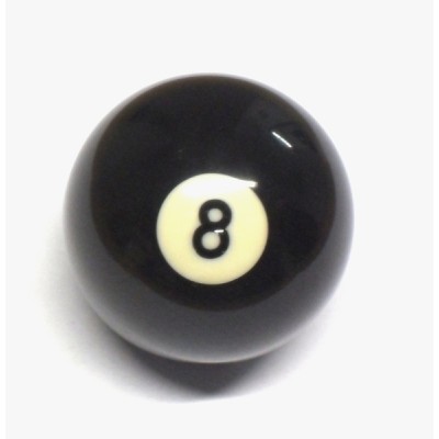 SINGLE NO.8 BLACK 2'' POOL BALL