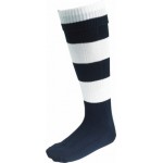 EURO SOCK BLACK/WHITE HOOPS