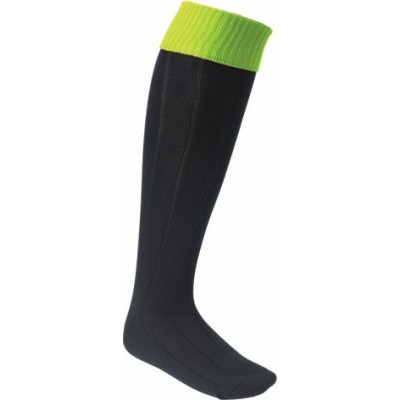 F.BALL SOCKS BLACK/FLUO LIME TOT