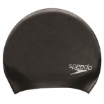 SPEEDO SWIM CAP LONG HAIR ADULTS BLACK