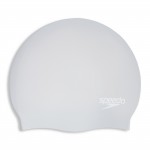 2024 SPEEDO SWIM CAP LONG HAIR ADULTS SILVER/WHITE