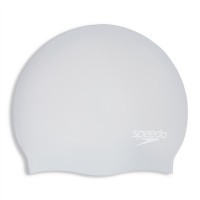 SPEEDO SWIM CAP LONG HAIR ADULTS SILVER/WHITE