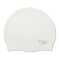 SPEEDO SILICONE CAP ADULTS WHITE/SILVER